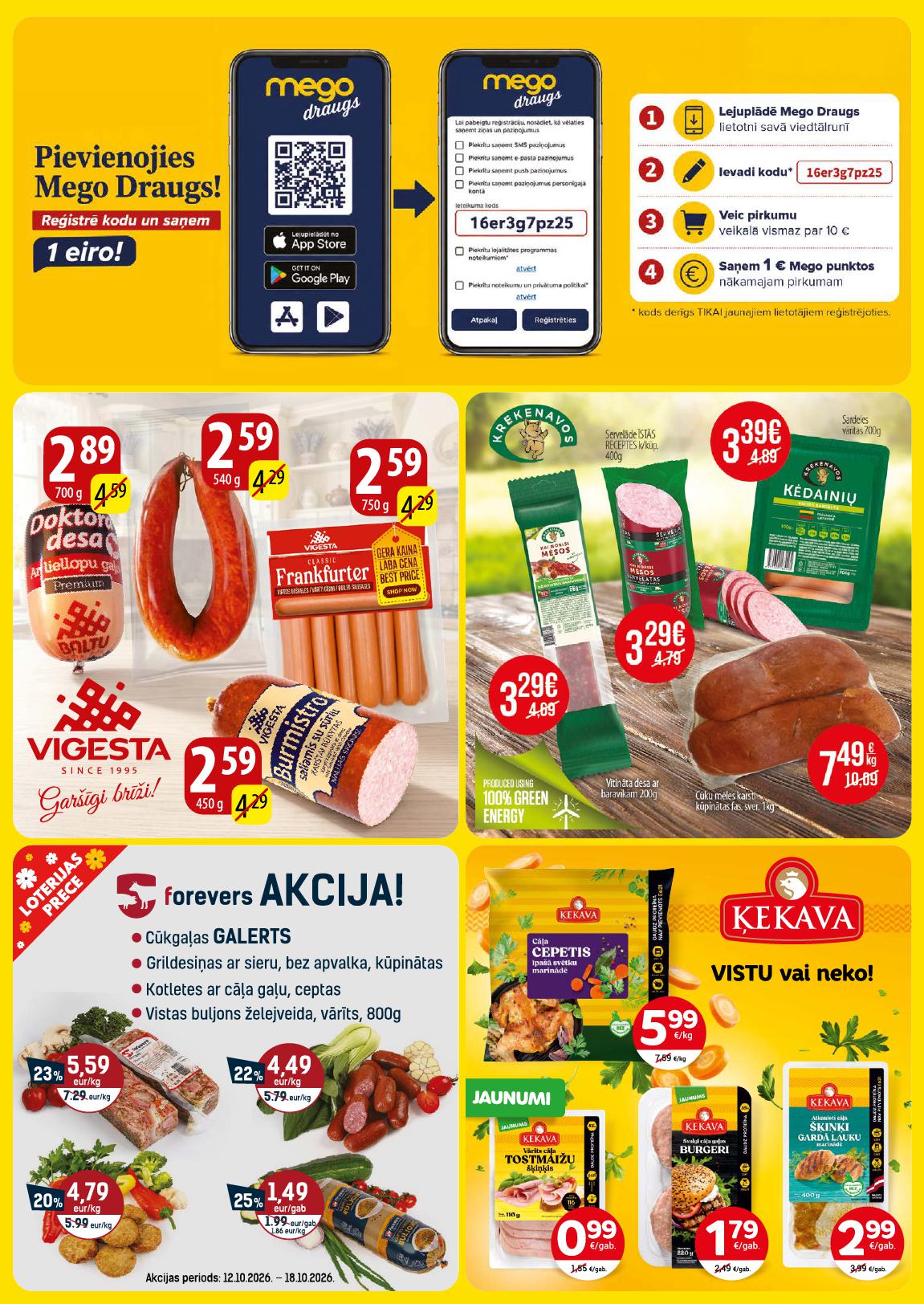 Jauns MEGO akciju buklets Nr.42 12.10.2026 - 18.10.2026