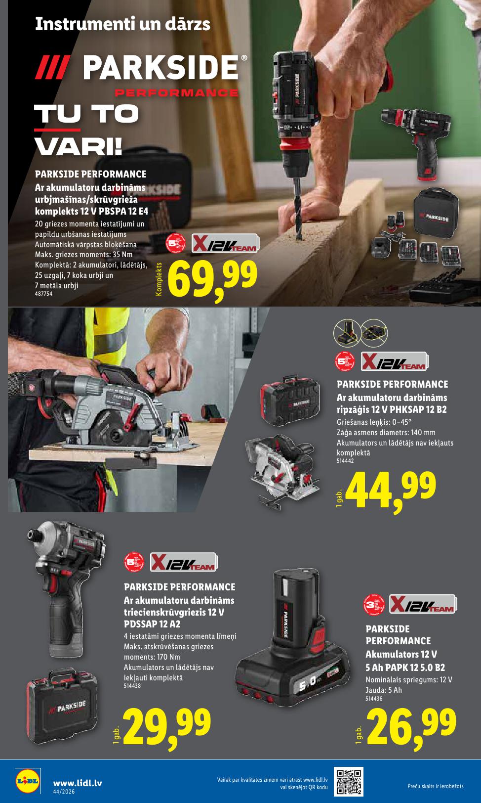 LIDL Nepārtikas preču piedāvājums spēkā 26.10.2026 līdz 01.11.2026