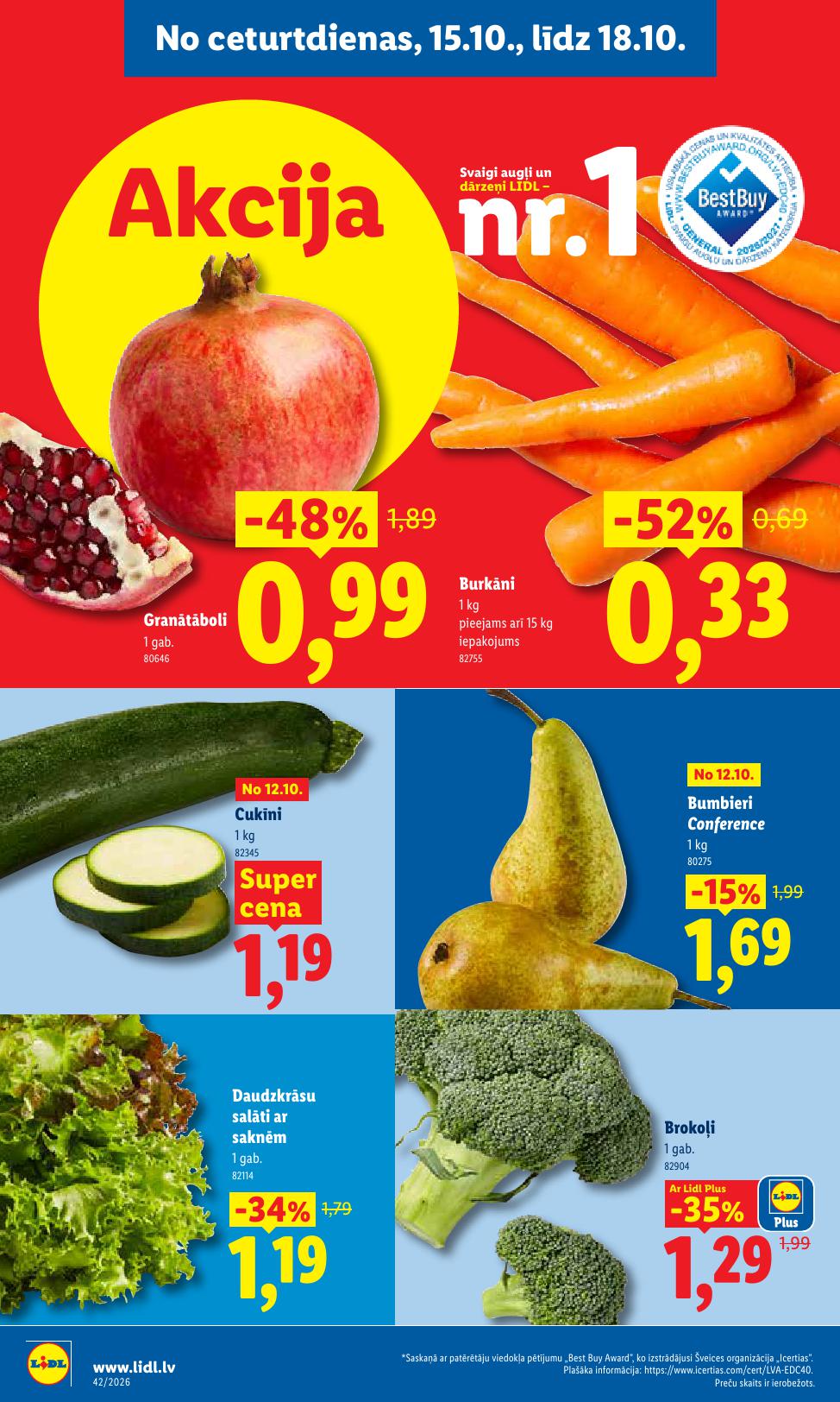 Jauns LIDL akciju buklets 12.10.2026 - 18.10.2026
