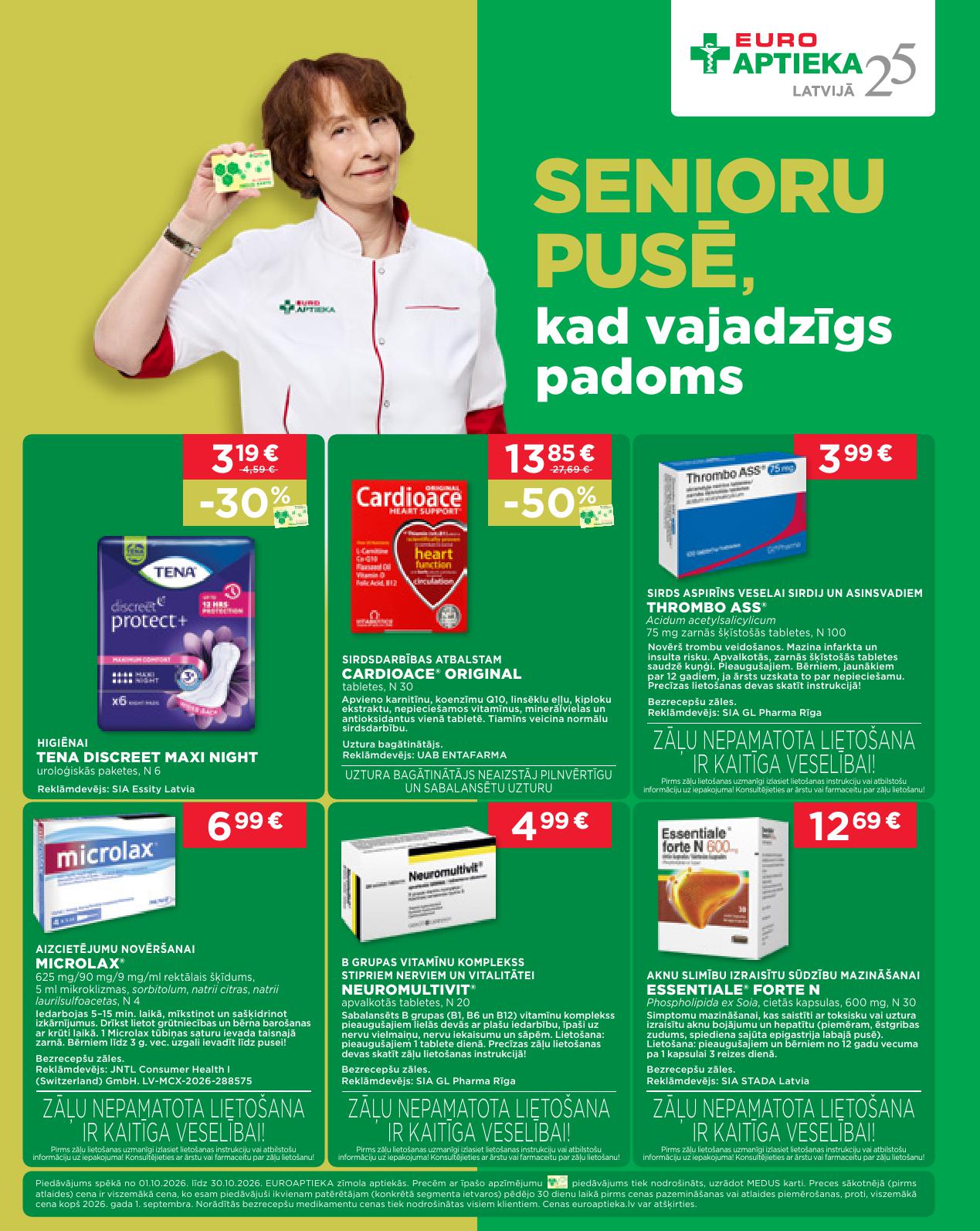 EUROAPTIEKA akcijas buklets 01.10.2026 - 31.10.2026