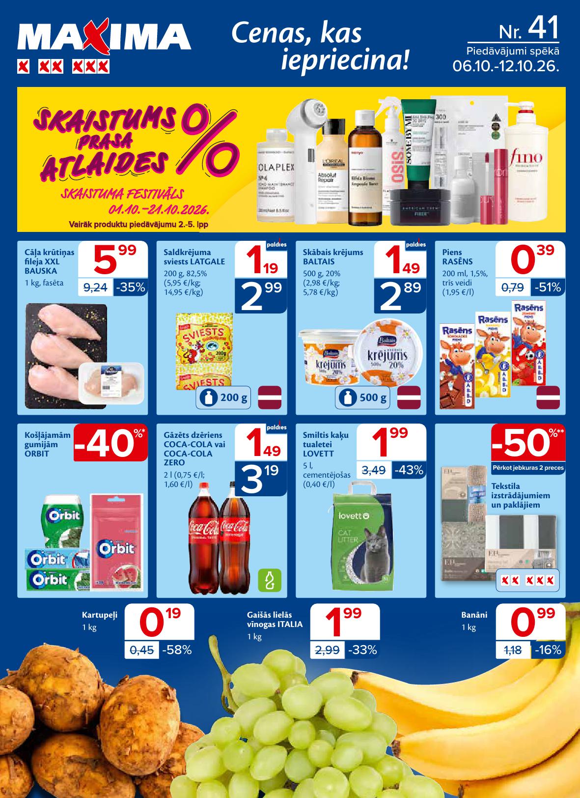 Jauns MAXIMA akciju buklets Nr.41 06.10.2026 - 12.10.2026
