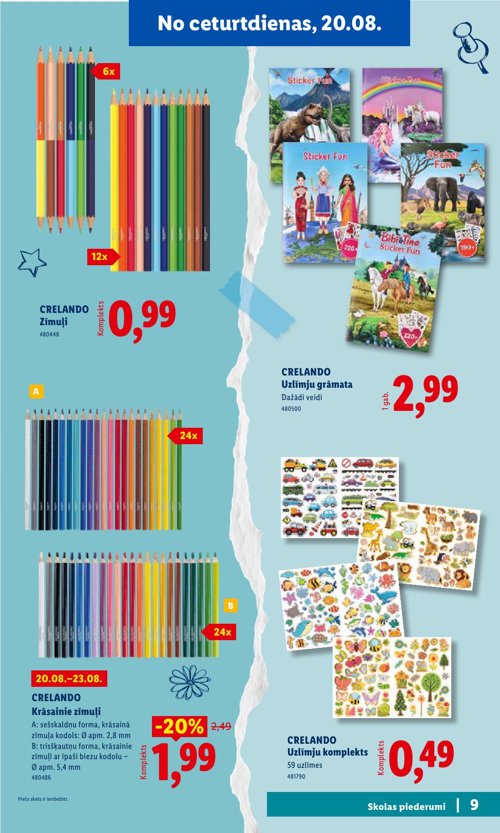LIDL buklets "Atpakaļ uz skolu"