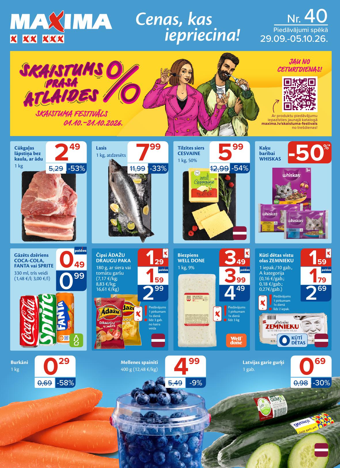 MAXIMA akciju buklets Nr.40 29.09.2026 - 05.10.2026