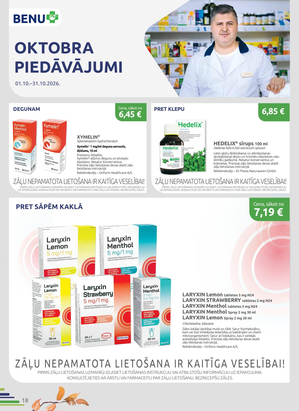 BENU akcijas buklets 01.10.2026 - 31.10.2026