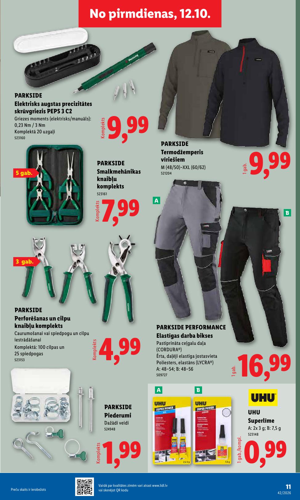 LIDL Nepārtikas preču piedāvājums spēkā 12.10.2026 līdz 18.10.2026