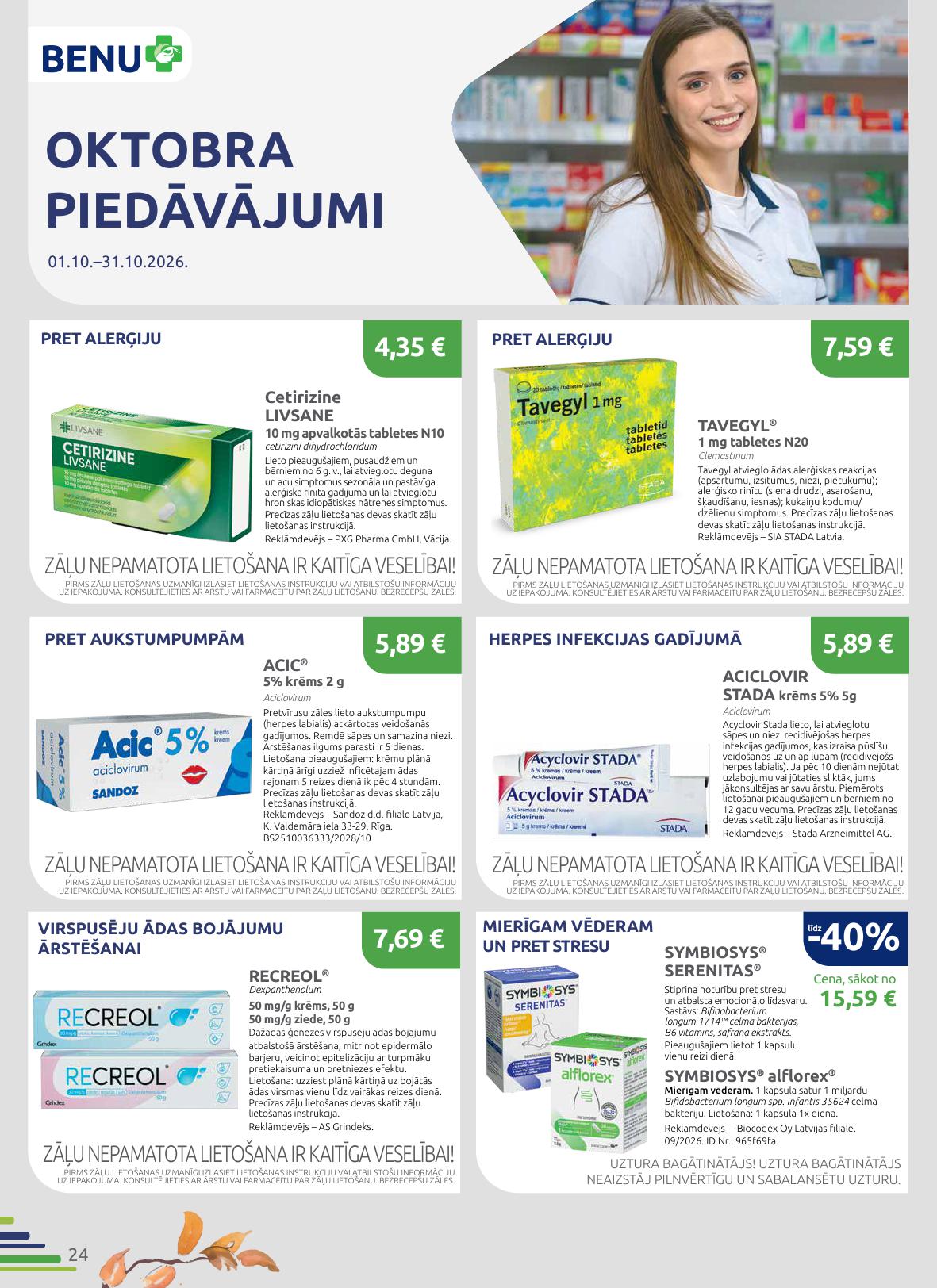 BENU akcijas buklets 01.10.2026 - 31.10.2026