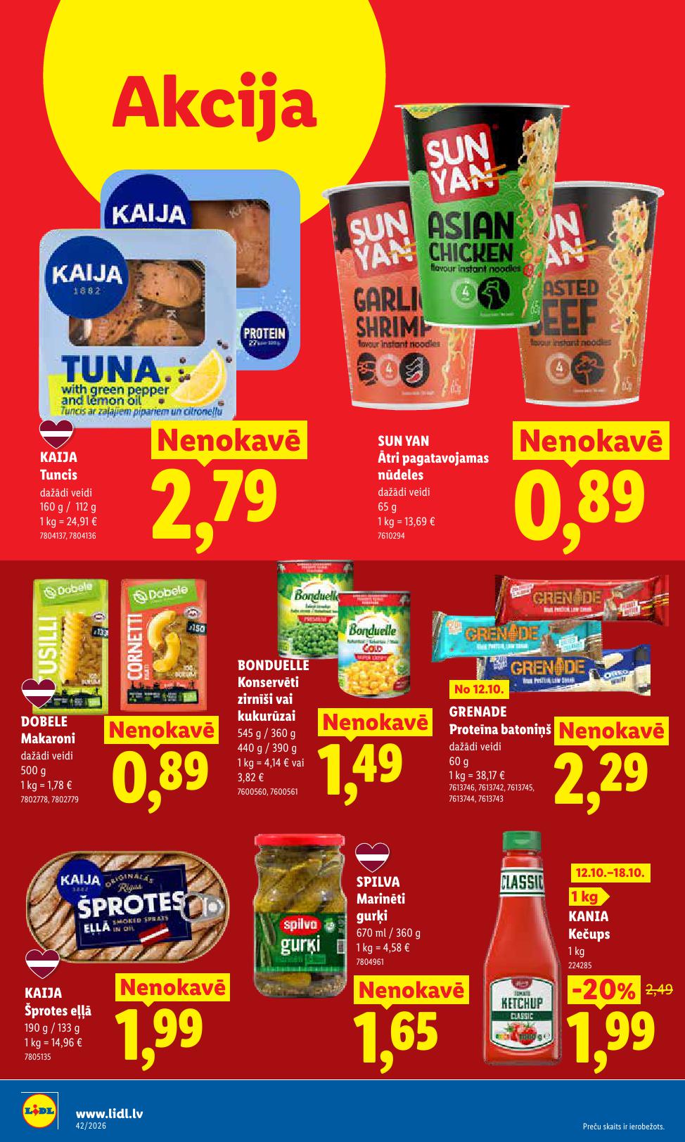 LIDL akciju buklets 12.10.2026 - 18.10.2026