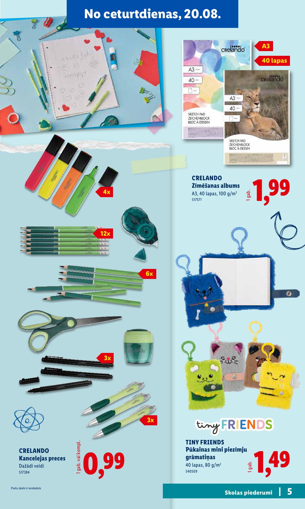 LIDL buklets "Atpakaļ uz skolu"