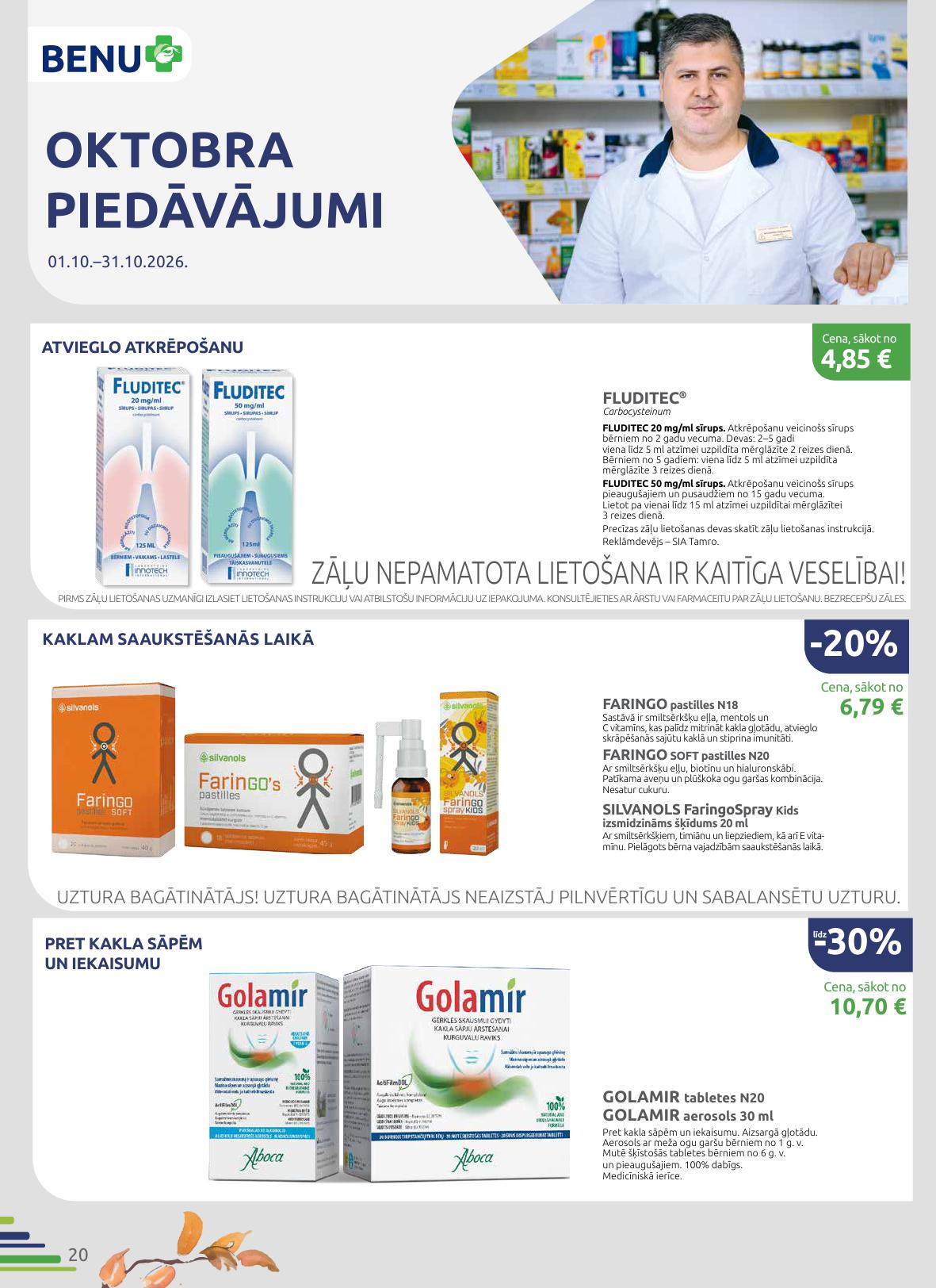 BENU akcijas buklets 01.10.2026 - 31.10.2026