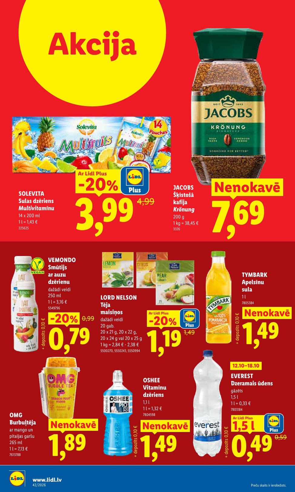 Jauns LIDL akciju buklets 12.10.2026 - 18.10.2026