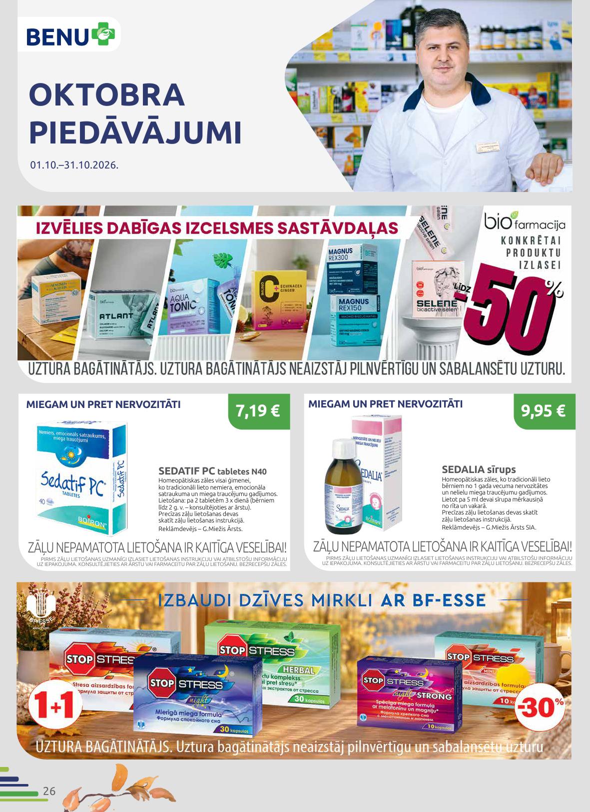 BENU akcijas buklets 01.10.2026 - 31.10.2026