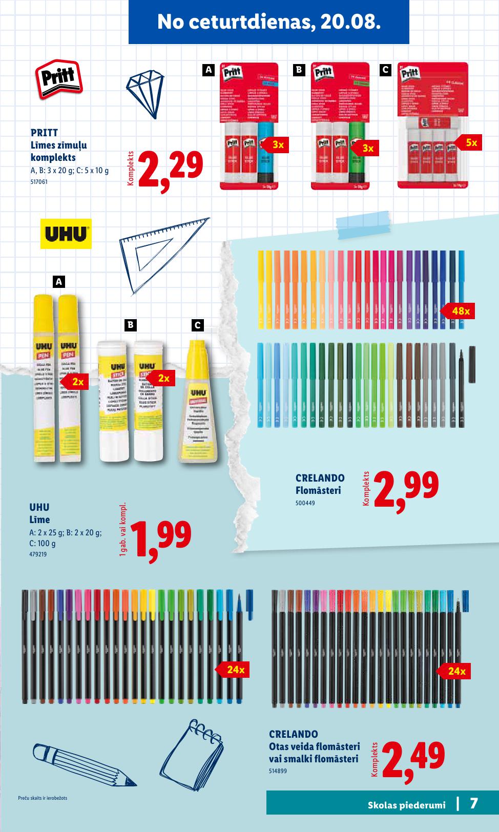 LIDL buklets "Atpakaļ uz skolu"