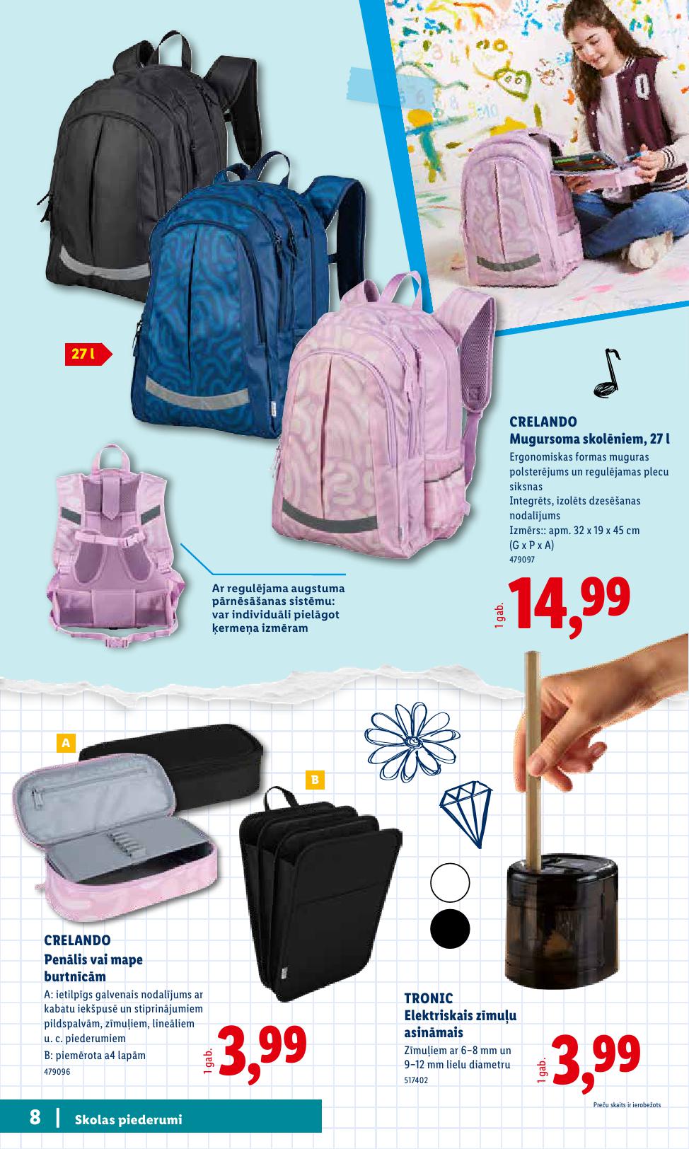 LIDL buklets "Atpakaļ uz skolu"