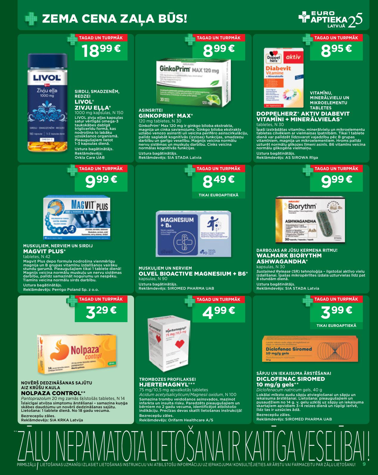 Jauns EUROAPTIEKA akcijas buklets 01.10.2026 - 31.10.2026