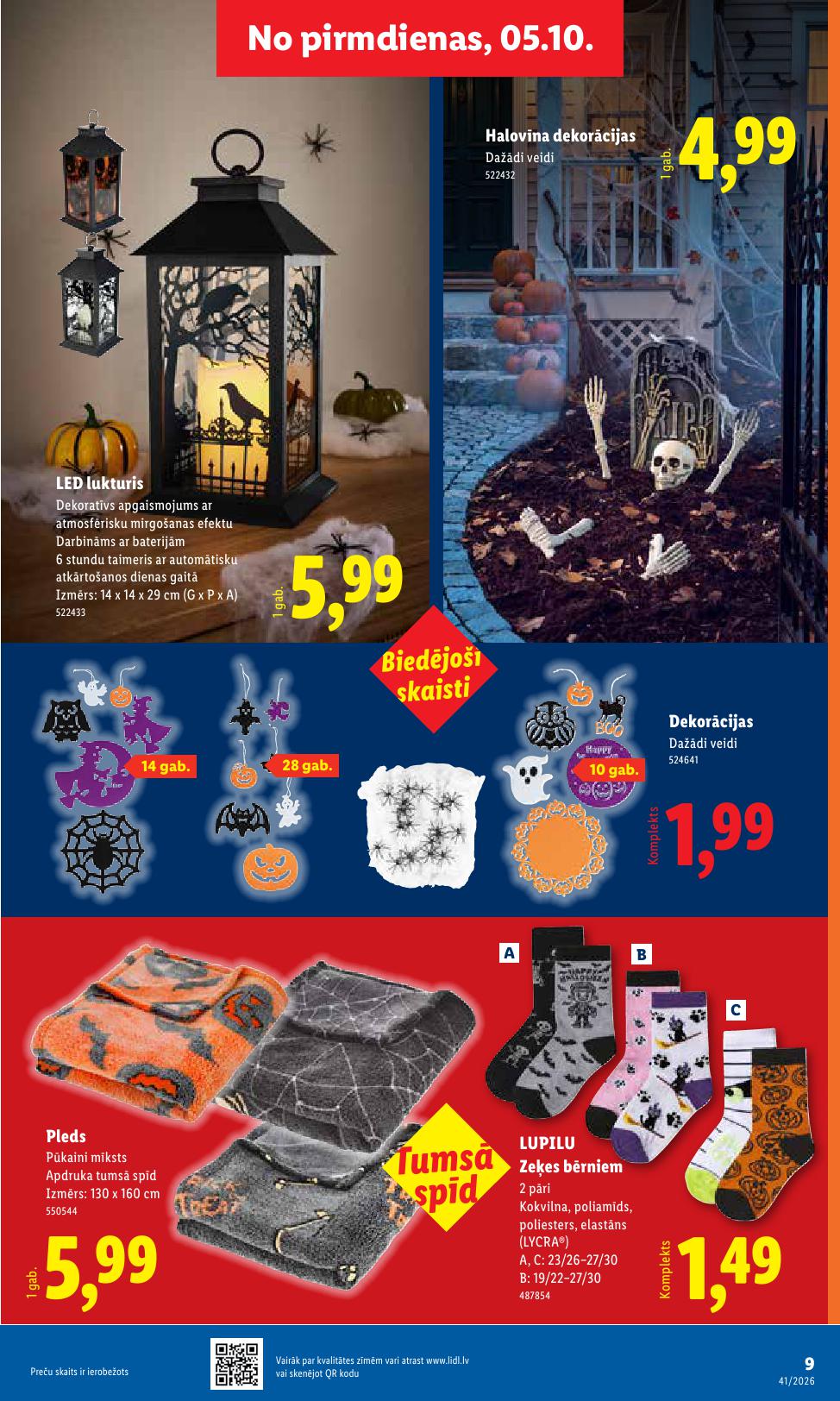 LIDL Nepārtikas preču piedāvājums spēkā 05.10.2026 līdz 11.10.2026