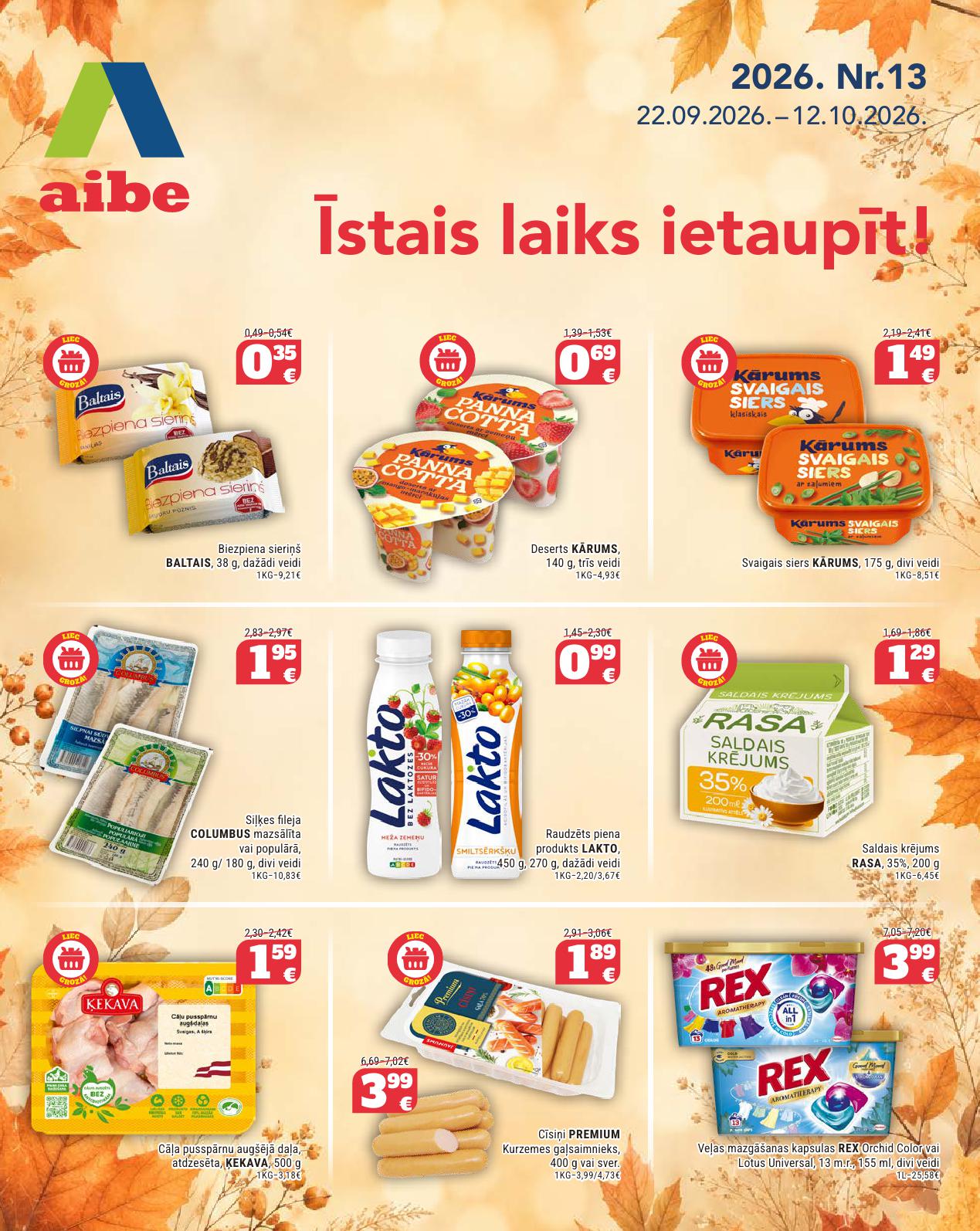 Jauns AIBE akcijas buklets Nr.13 22.09.2026 - 12.10.2026