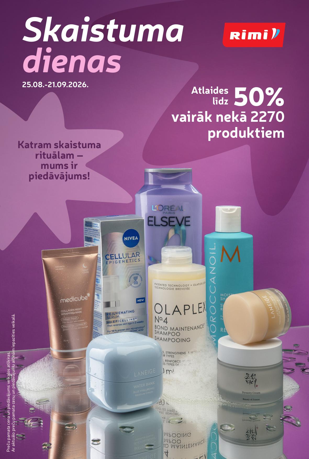 RIMI buklets "Skaistuma dienas" 25.08.2026 - 21.09.2026