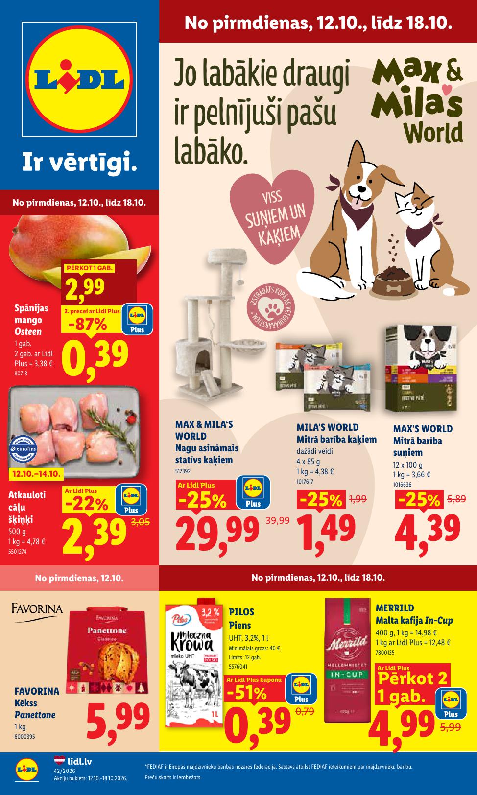 LIDL akciju buklets 12.10.2026 - 18.10.2026